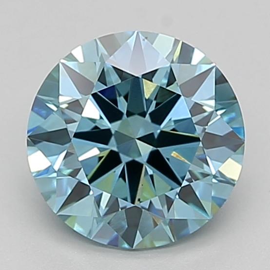 2.01 Ct. Fancy Vivid  Blue Round Lab Grown Diamond