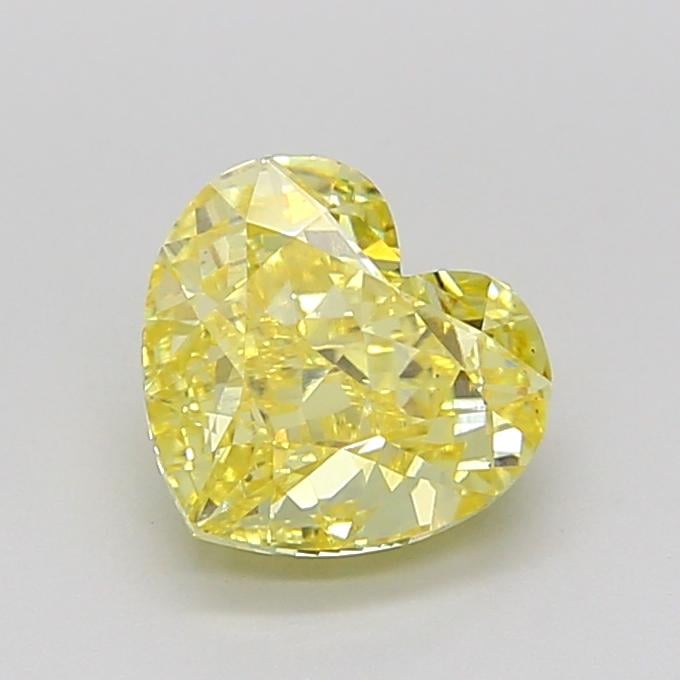 1.79 Ct. Fancy Intense Yellow Heart Lab Grown Diamond
