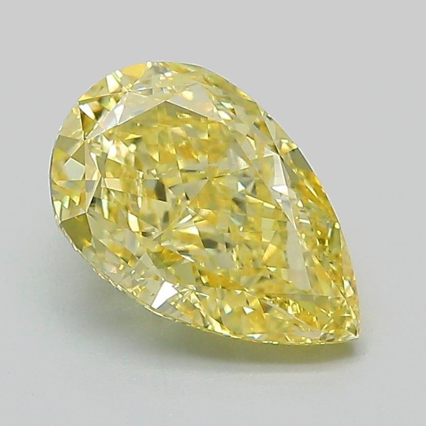 2.15 Ct. Fancy Intense Yellow Pear Lab Grown Diamond
