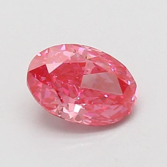 0.71 Ct. Fancy Vivid Pink Oval Lab Grown Diamond