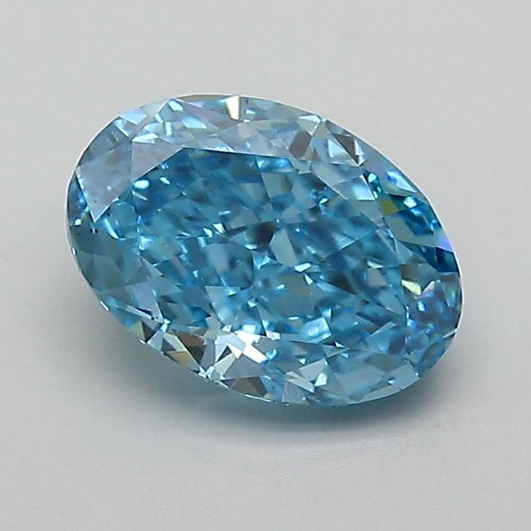 1.56 Ct. Fancy Vivid  Blue Oval Lab Grown Diamond