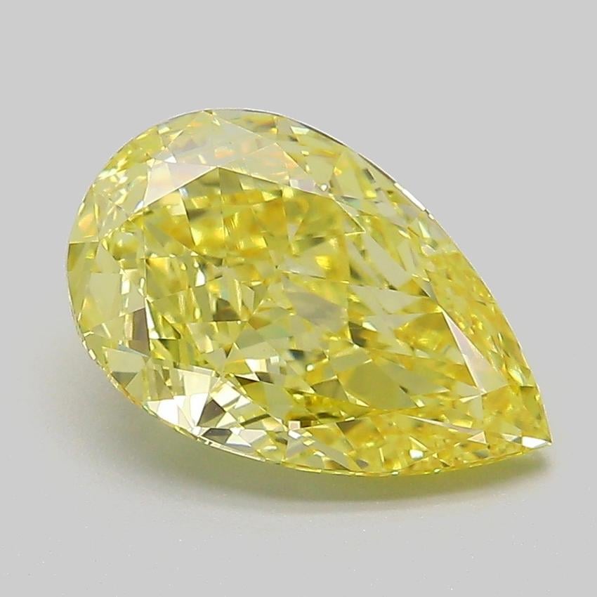 2.78 Ct. Fancy Intense  Yellow Pear Lab Grown Diamond