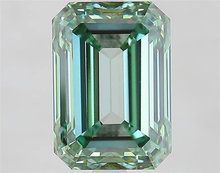 4.46 Ct. Fancy Vivid  Green Emerald Lab Grown Diamond