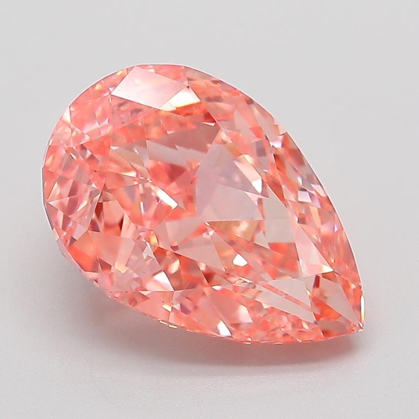 4.02 Ct. Fancy Vivid Pink Pear Lab Grown Diamond