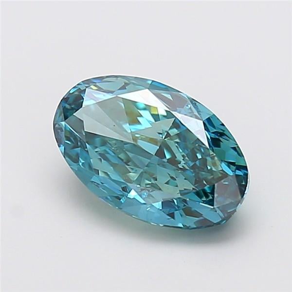 3.02 Ct. Fancy Vivid Green Oval Lab Grown Diamond