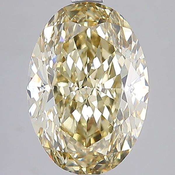5.06 Ct. Fancy Light Yellow Oval Lab Grown Diamond