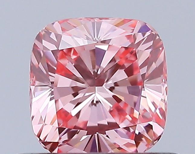 0.53 Ct. Fancy Vivid Pink Cushion Lab Grown Diamond