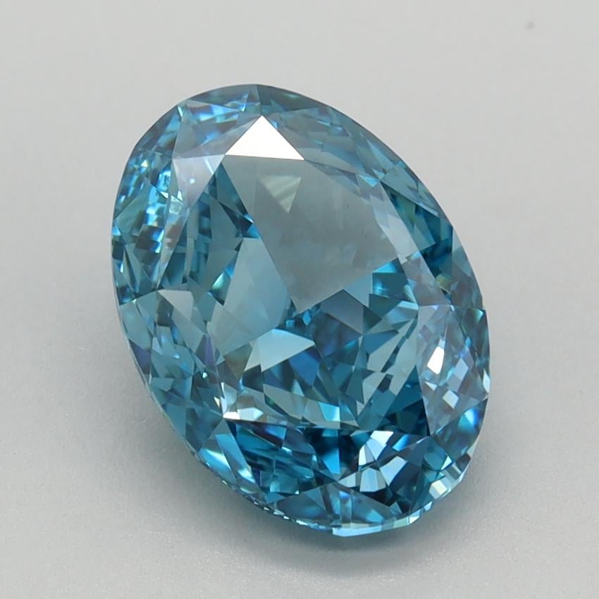 2.17 Ct. Fancy Vivid Blue Oval Lab Grown Diamond