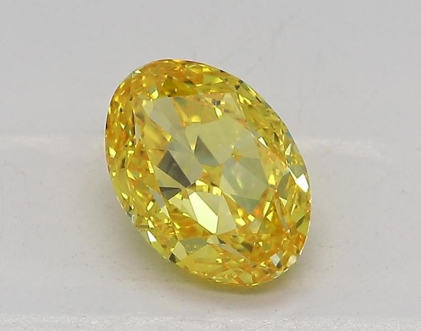 1.26 Ct. Fancy Vivid  Yellow Oval Lab Grown Diamond