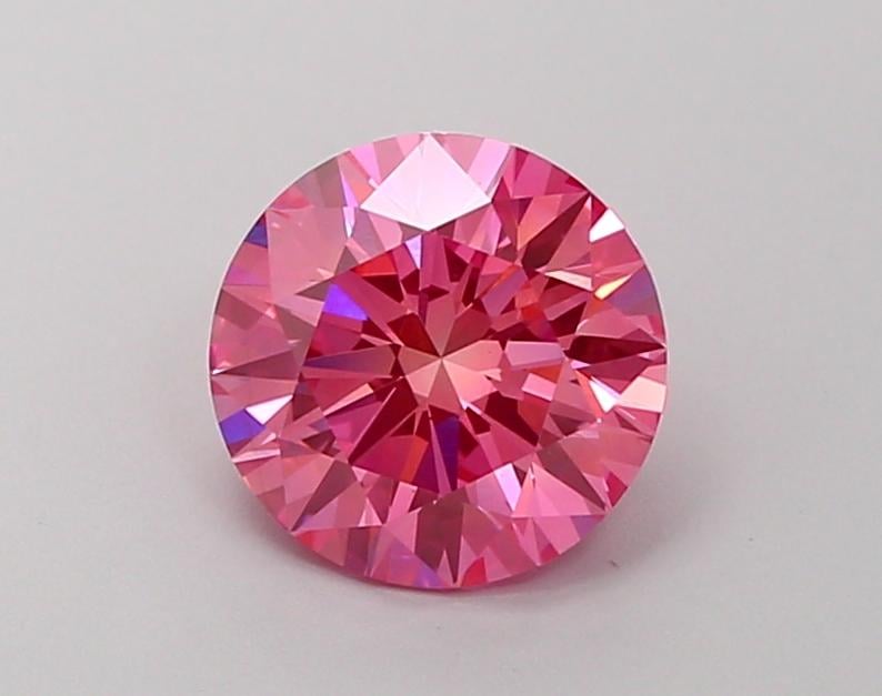 2.09 Ct. Fancy Vivid Pink Round Lab Grown Diamond