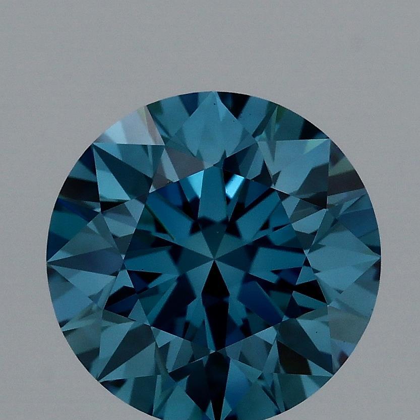 1.84 Ct. Fancy Vivid Blue Round Lab Grown Diamond