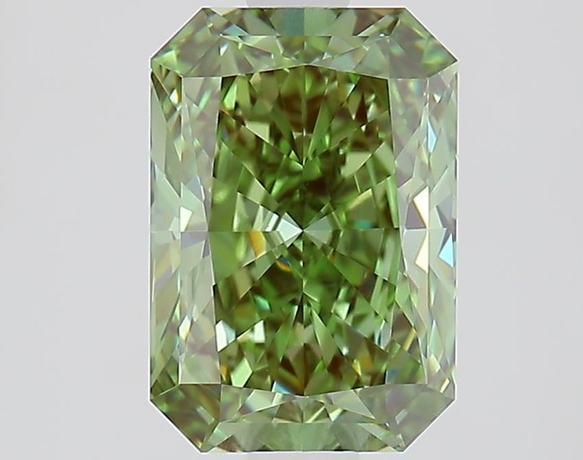 1.82 Ct. Fancy Vivid Green Radiant Lab Grown Diamond