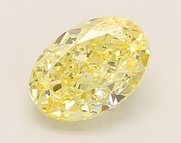 0.98 Ct. Fancy Vivid Yellow Oval Lab Grown Diamond