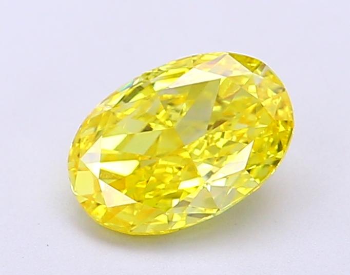1.02 Ct. Fancy Vivid  Yellow Oval Lab Grown Diamond
