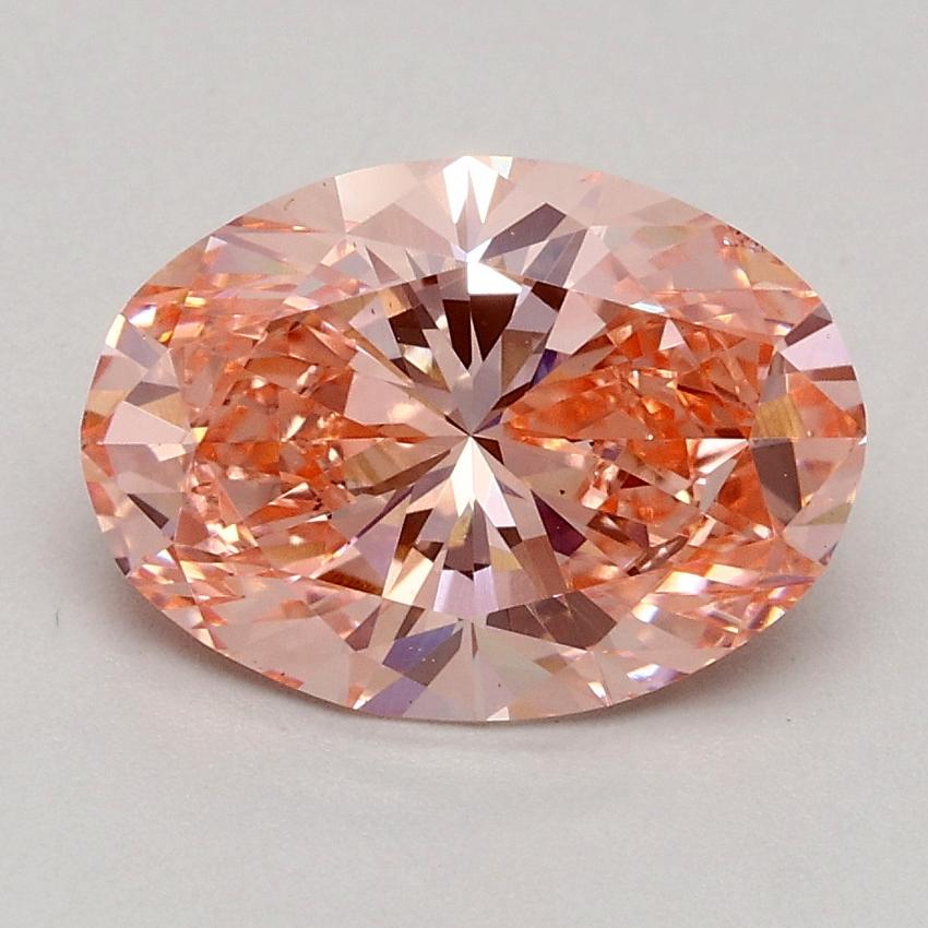 1.72 Ct. Fancy Intense Pink Oval Lab Grown Diamond