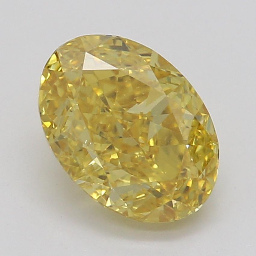 0.65 Ct. Fancy Intense Orangy Yellow Oval Diamond