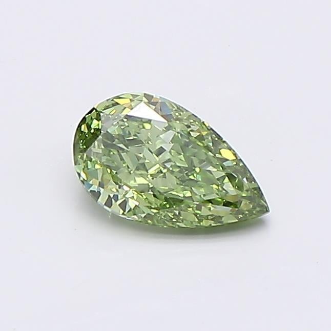 0.56 Ct. Fancy Vivid  Green Pear Lab Grown Diamond