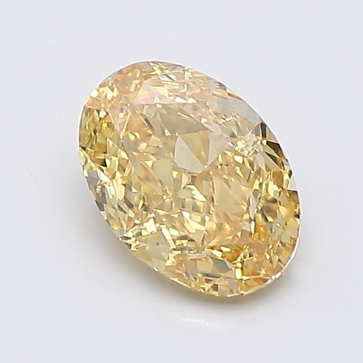1.06 Ct. Fancy Vivid  Yellow Oval Lab Grown Diamond