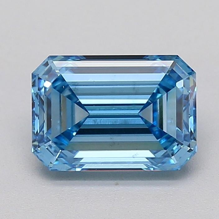 1.59 Ct. Fancy Vivid  Blue Emerald Lab Grown Diamond