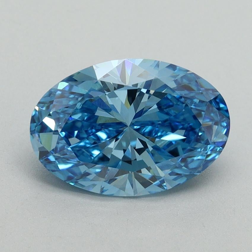 2.05 Ct. Fancy Vivid Blue Oval Lab Grown Diamond