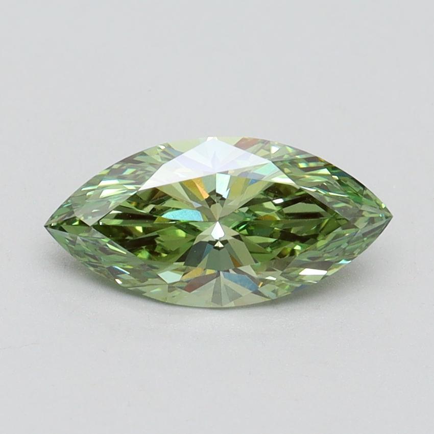 1.04 Ct. Fancy Vivid Green Marquise Lab Grown Diamond