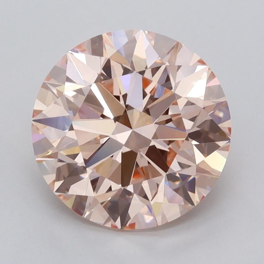 3.03 Ct. Fancy Vivid  Pink Round Lab Grown Diamond