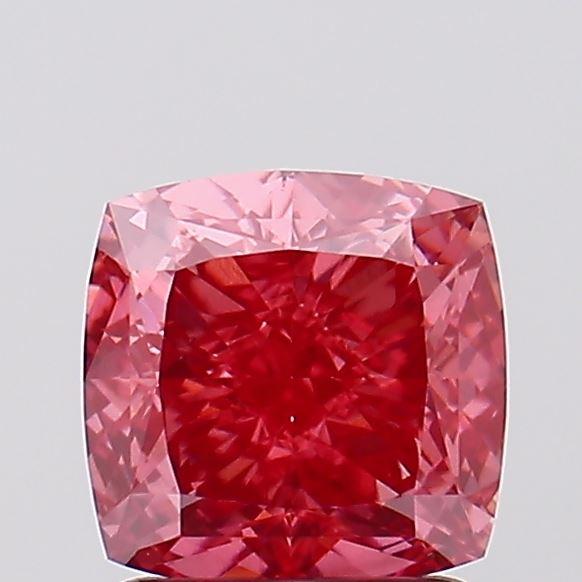 1.76 Ct. Fancy Vivid  Pink Cushion Lab Grown Diamond