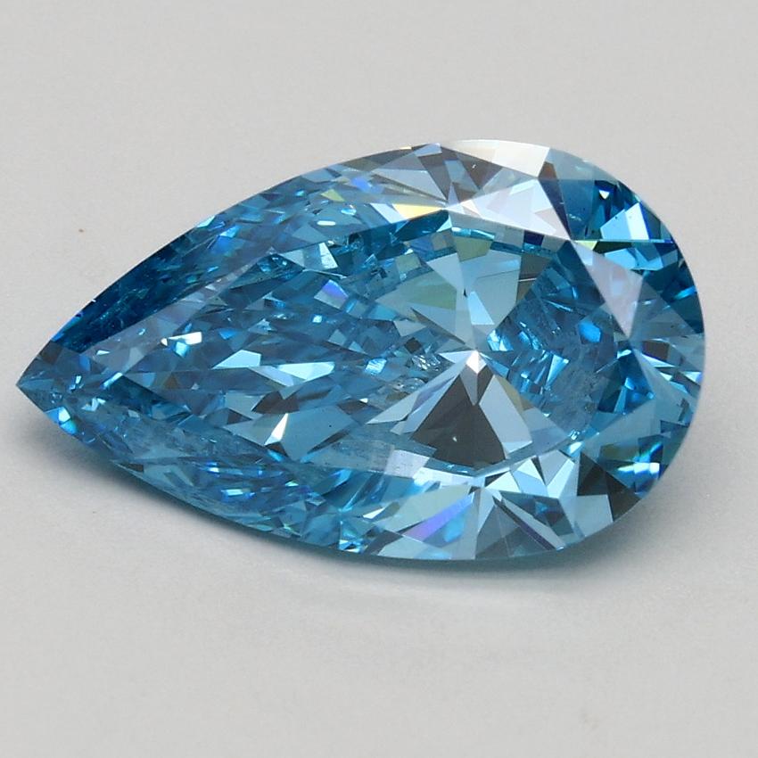 1.80 Ct. Fancy Vivid Blue Pear Lab Grown Diamond