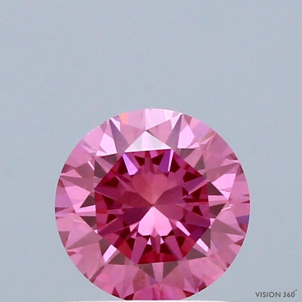 0.95 Ct. Fancy Vivid Pink Round Lab Grown Diamond