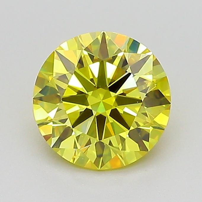 1.09 Ct. Fancy Vivid  Yellow Round Lab Grown Diamond