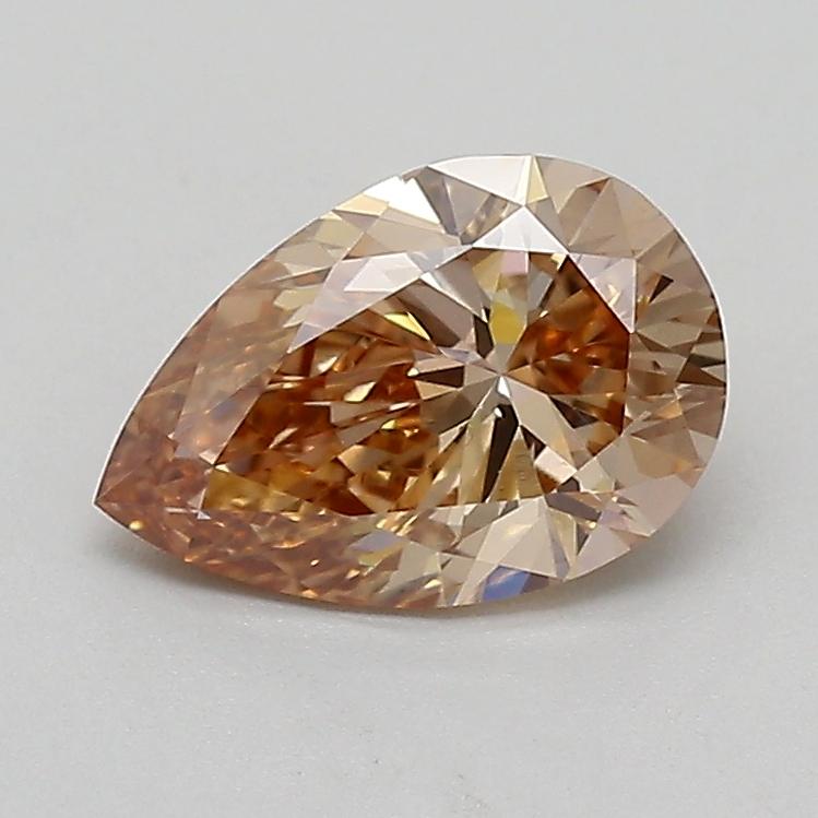 1.00 Ct. Fancy Pinkish Brown Pear Lab Grown Diamond