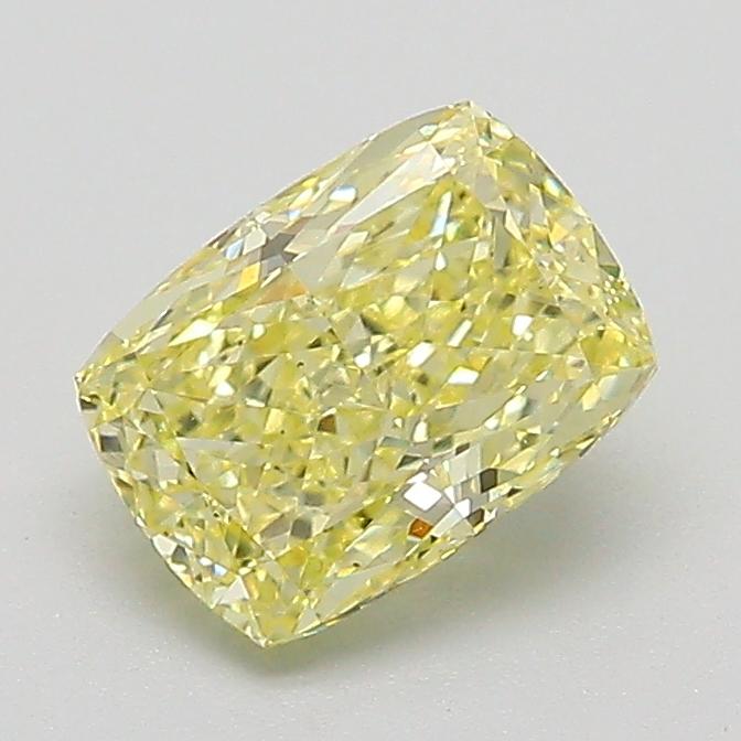 1.09 Ct. Fancy Intense  Yellow Cushion Lab Grown Diamond