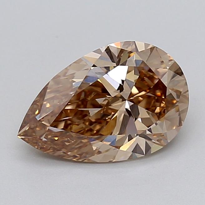 2.00 Ct. Light  Brown Pear Lab Grown Diamond