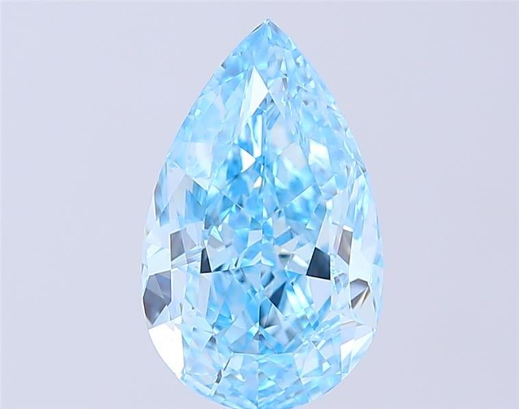 3.00 Ct. Fancy Vivid Blue Pear Lab Grown Diamond