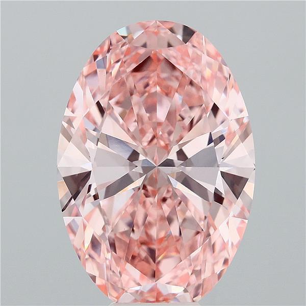 10.02 Ct. Fancy Vivid Pink Oval Lab Grown Diamond