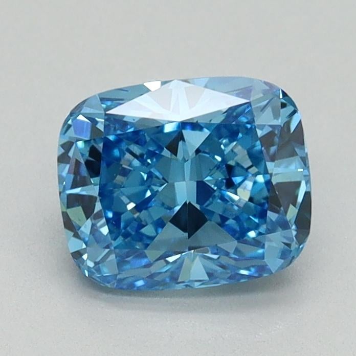 1.07 Ct. Fancy Vivid Malibu Blue Cushion Lab Grown Diamond