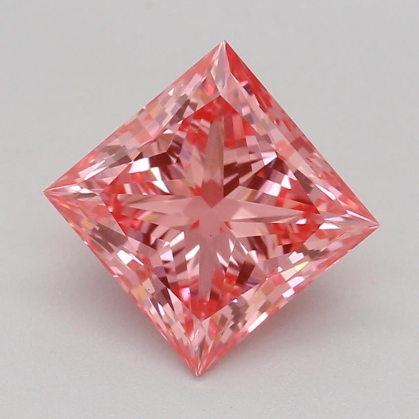 1.09 Ct. Fancy Vivid Pink Princess Lab Grown Diamond