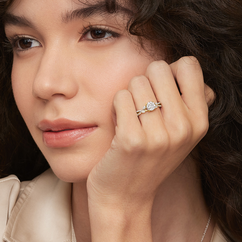 18K Yellow Gold Luxe Willow Diamond Ring (1/4 ct. tw.), large additional view 1