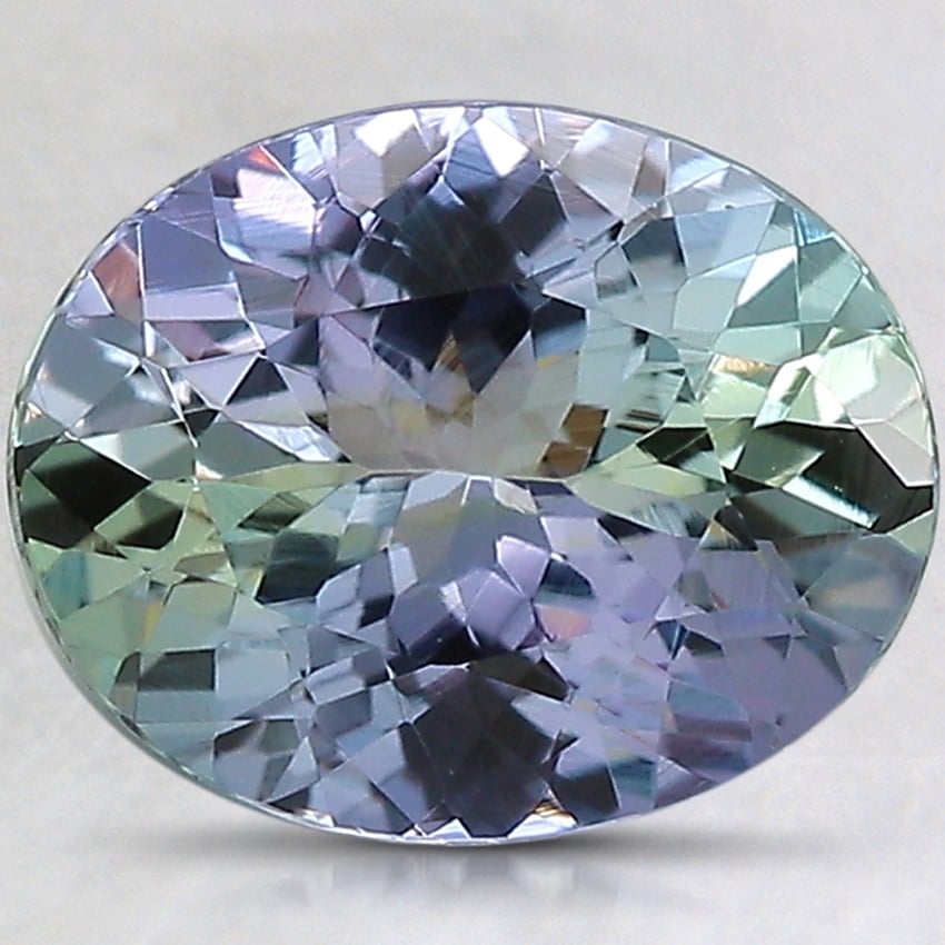 10.1x8.1mm Unheated Parti-Color Oval Tanzanite