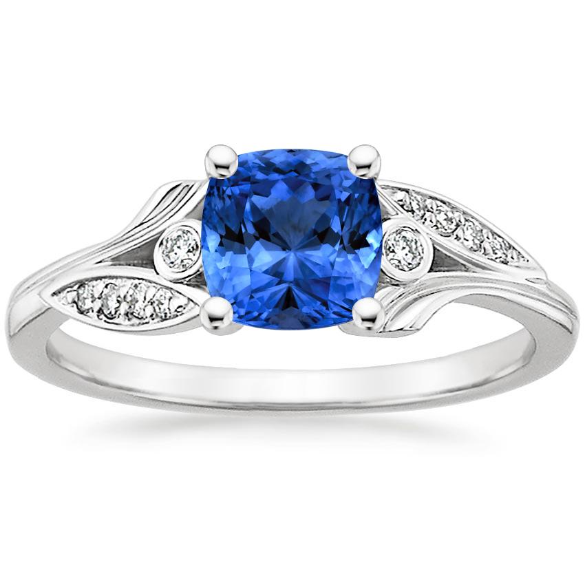 Sapphire Jasmine Diamond Ring in Platinum