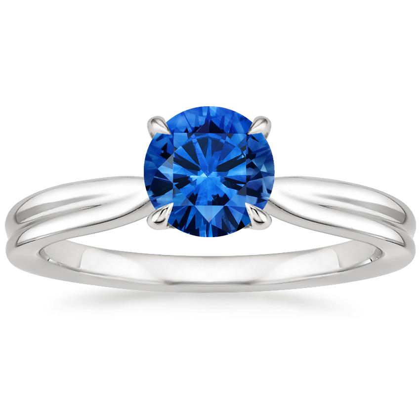 Sapphire Reed Ring in 18K White Gold