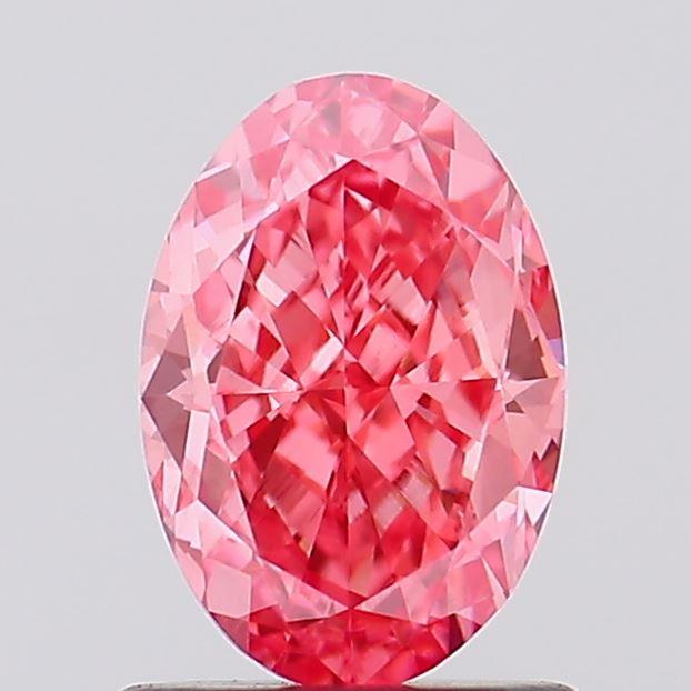 1.16 Ct. Fancy Vivid Pink Oval Lab Grown Diamond
