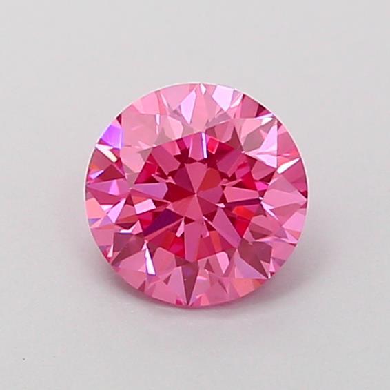 0.51 Ct. Fancy Vivid Pink Round Lab Grown Diamond
