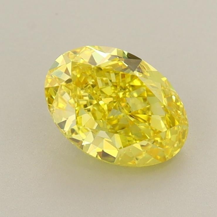 1.10 Ct. Fancy Vivid  Yellow Oval Lab Grown Diamond
