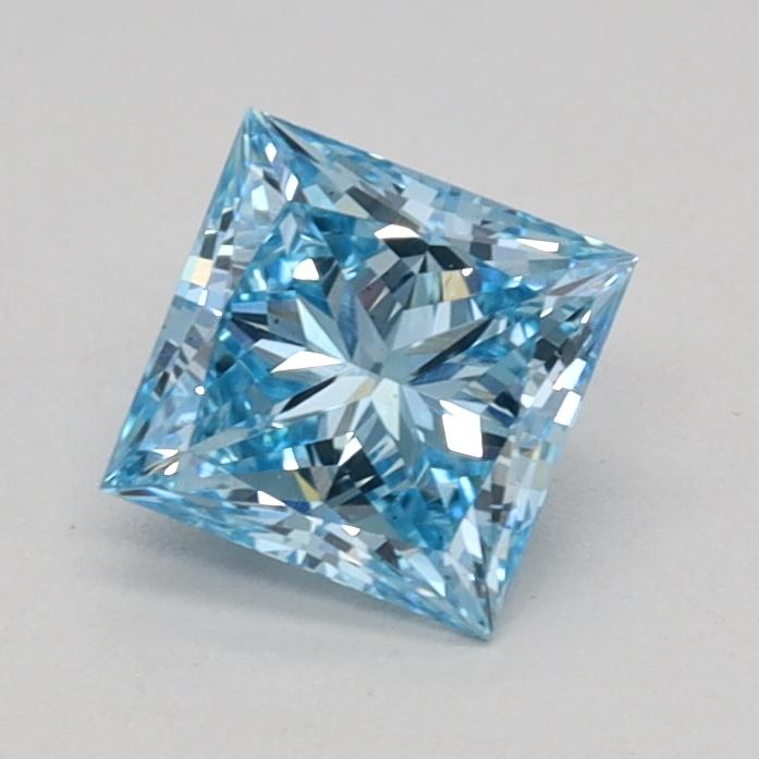 0.53 Ct. Fancy Vivid Blue Princess Lab Grown Diamond
