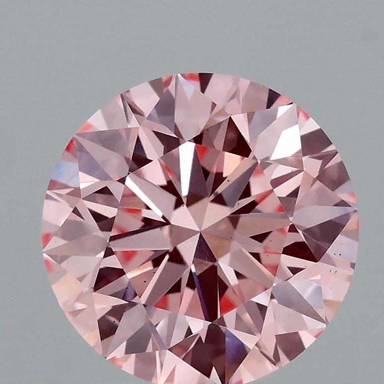 2.54 Ct. Fancy Vivid Pink Round Lab Grown Diamond