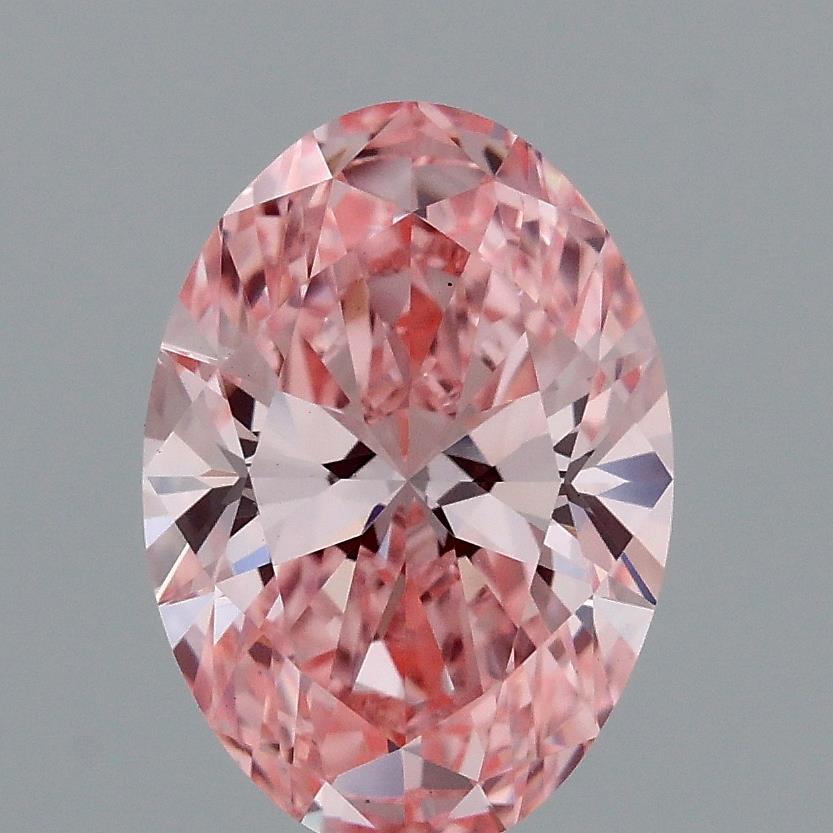 1.33 Ct. Fancy Vivid Pink Oval Lab Grown Diamond