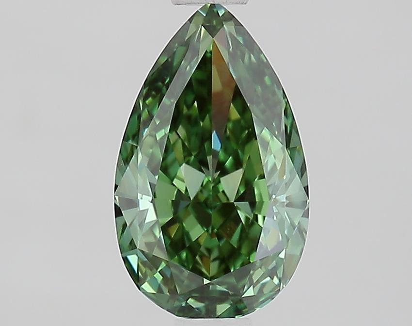 1.29 Ct. Fancy Vivid Green Pear Lab Grown Diamond