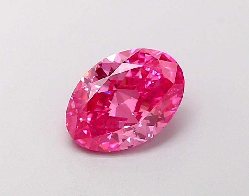 1.04 Ct. Fancy Vivid Pink Oval Lab Grown Diamond