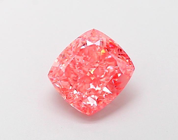 1.52 Ct. Fancy Vivid Pink Cushion Lab Grown Diamond